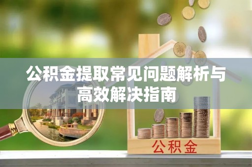 清原公积金提取常见问题解析与高效解决指南