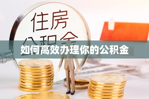 清原如何高效办理你的公积金